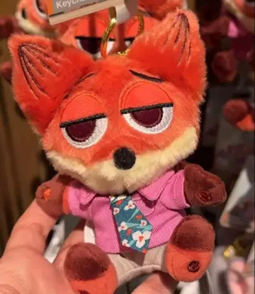 상하이 디즈니 주토피아 2 닉 봉제 인형 키체인