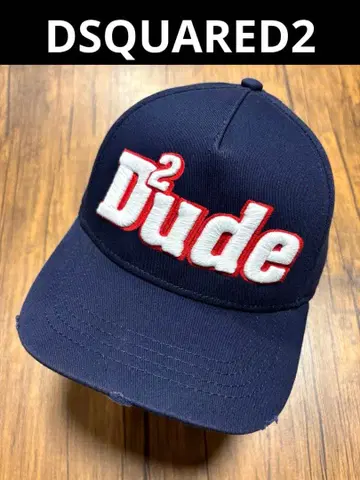 새상품급 Dsquared2 자수 로고 야구 모자 네이비