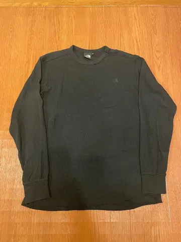 THE NORTH FACE 블랙 긴팔 티셔츠 L 와플 원단