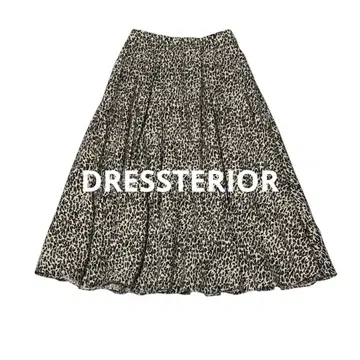 컨디션 최상 드레 레오파드 무늬 롱 스커트 코튼 100 프리 사이즈