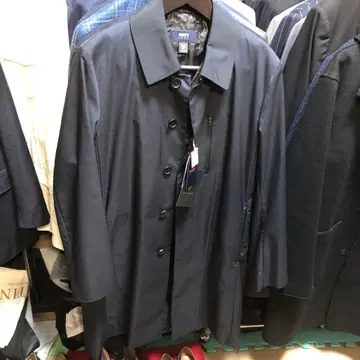 새상품 PERSON'S THINDOWN 스텐카라 코트 네이비