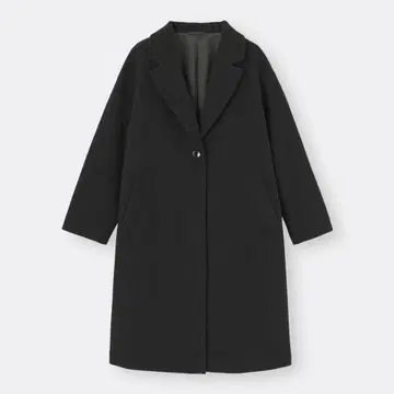 GU 울 블렌드 오버 사이즈 테일러드 코트 / 블랙 S