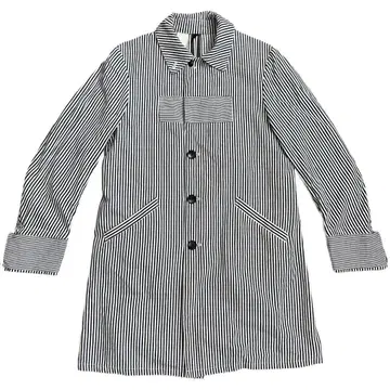 N 할리우드 코튼 스트라이프 코트 아우터