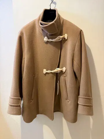 미사용 human woman 베이지 더플 코트