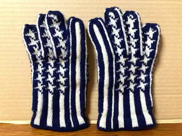 레어 80년대 빈티지 성조기 패턴 그로브 장갑 레트로 쇼와 당시 물품