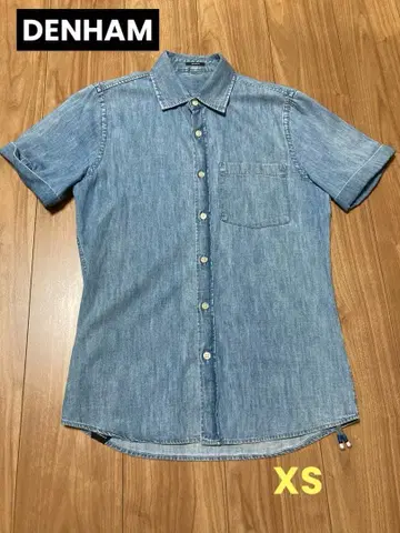 DENHAM 덴함 반팔 데님 셔츠 XS 사이즈