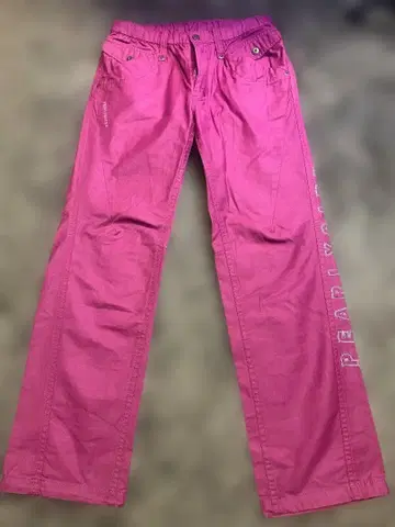 REPLAY 핑크 스트레이트 팬츠