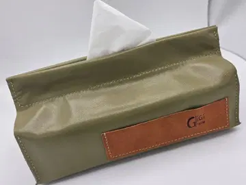 티슈 박스 커버 티슈 커버 핸드메이드 천연 가죽