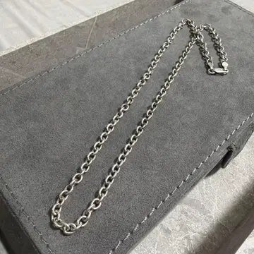 이탈리아제 빈티지 실버 목걸이 925 와이드 체인 50cm