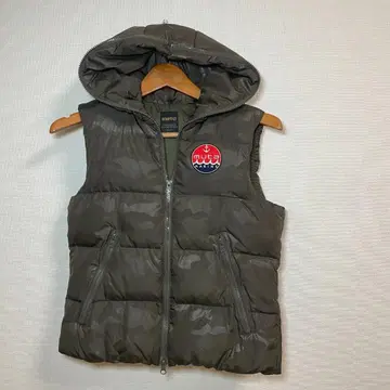 [레어] 무타 마린 다운 베스트 카모플라쥬 카모플라주 로고 와펜 M