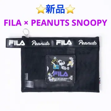 새상품 FILA x PEANUTS SNOOPY 콜라보 메쉬 파우치