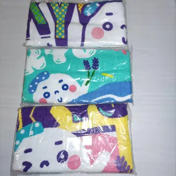 도쿄 센토 윳포군 타월 2023~2025년 라벤더탕 축제 기념 타월 3개