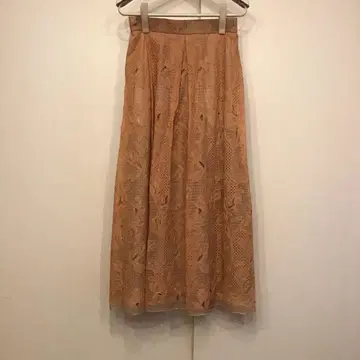 ebure 에브르 실크 레이스 롱 스커트 36