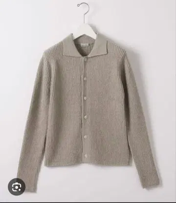 COTTON BOUCLE KNIT SHIRT CARDIGAN