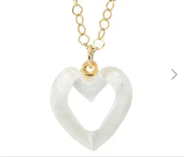 라구나 베네치안 유리 하트 롱 목걸이