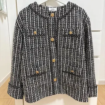 SNIDEL 오버 사이즈 트위드 자켓