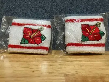 하나하나 PIONEER 히비스커스 자수 리스트 밴드 2개 세트