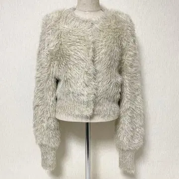 dazzlin 다즐린 샤기 니트 가디건 라메 골드 새상품급