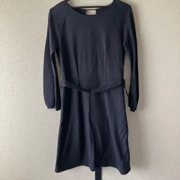 미사용 투모로우랜드 BALLSEY 네이비 긴팔 원피스 38