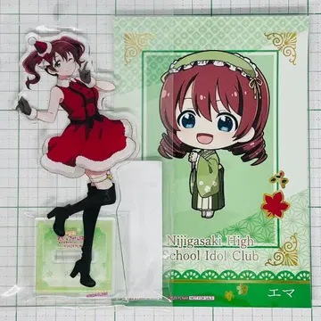 에마 베르데 아크릴 스탠드+금박 카드 산타풍 의상 ver.