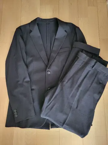 유니클로 수트 자켓 팬츠 세트 네이비