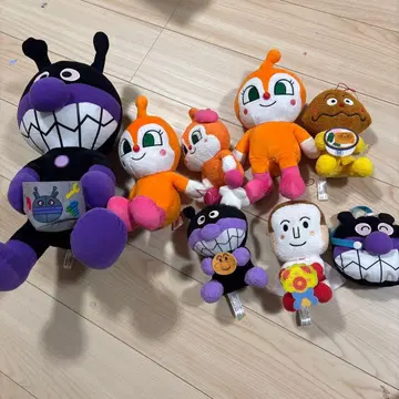 세균맨 짤랑이 식빵맨 카레빵맨 봉제 인형 8체 세트