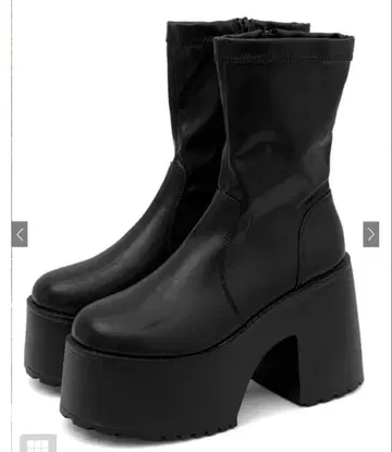 스트레치 청키힐 부츠