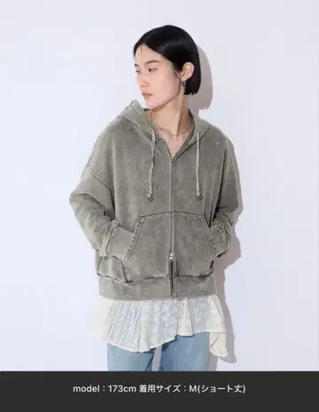 JEANASIS 페이드 컬러 ZIP 후디