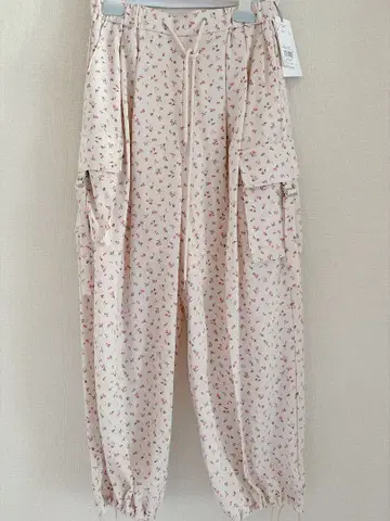 스나이델 꽃무늬 카고 팬츠 핑크