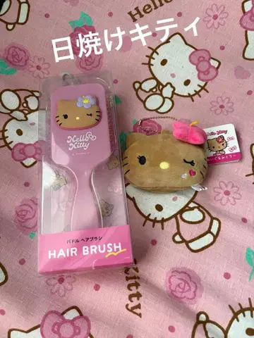 헬로키티 헤어 브러쉬와 거울 세트