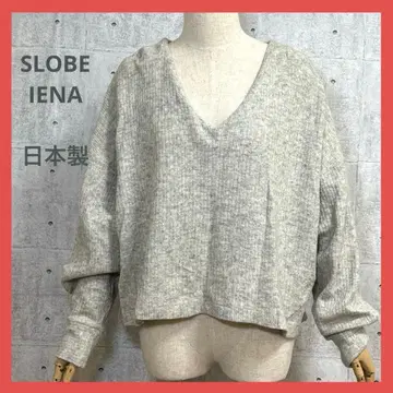 슬로브 이에나 SLOBE IENA 일본제 그레이 V넥 니트