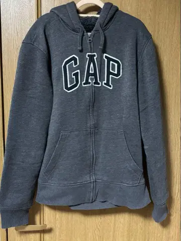 GAP 보아 지퍼 후드티 차콜 그레이 M