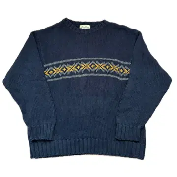 Eddie Bauer 페어아일 패턴 구제 니트