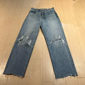 MOUSSY 데미지 데님 청바지 25 여성용 데님 데미지