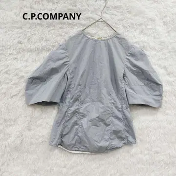 씨피 컴퍼니 반팔 티셔츠 지퍼 S 라이트 블루 무지 심플