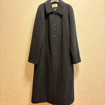 Aylesbury 블랙 울 롱 코트 L