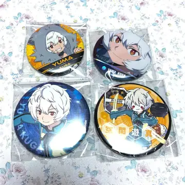 월드 트리거 쿠가 유마 캔뱃지 4개 세트