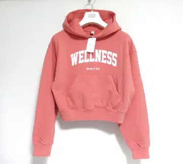 Sporty & Rich CROPPED HOODIE S 핑크 미국제