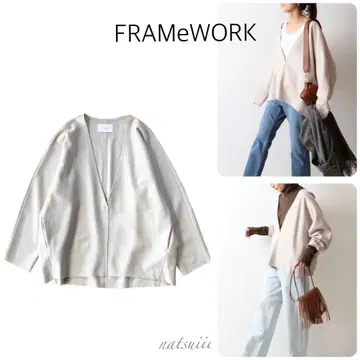 FRAMeWORK 프레임워크 . 압축 울 V넥 풀오버