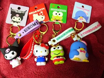 산리오 캐릭터 입체 키링 쿠로미 키티 개굴 왕자 턱시도샘 미사용
