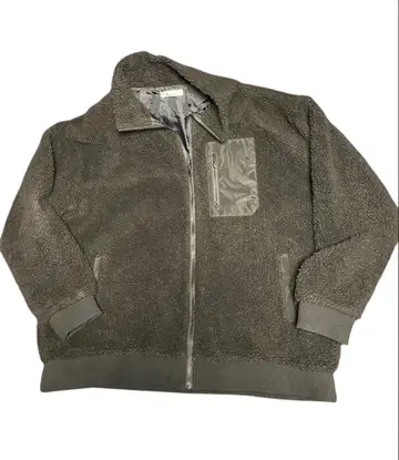 블랙 보아 자켓 빅 사이즈 5L 특대형 가슴 포켓 있음