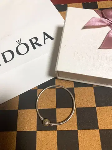 판도라 실버 뱅글 19cm