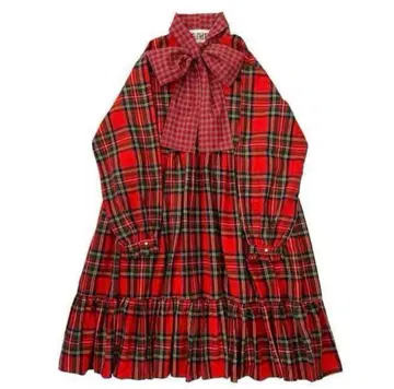 HEIHEI 빨간 체크 원피스