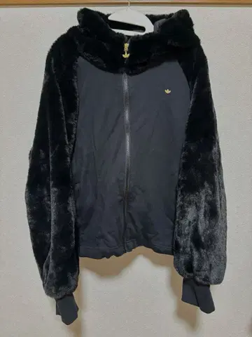 adidas 로고 퍼 후드티, 후디