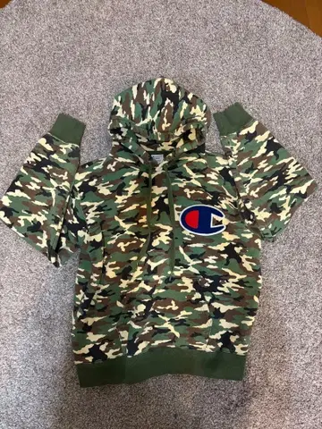 Champion 카모플라쥬 후드티 L 사이즈