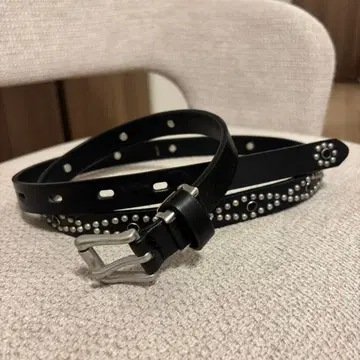 내로우 벨트 스터드 벨트 빈티지 Y2K 블랙
