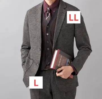 미사용 새상품 LL&L 사이즈 금 파자마 수트 울 블렌드 브라운 계열