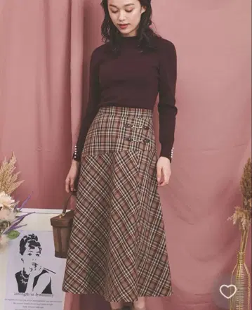 미착용 새상품 Noela 체크 스커트