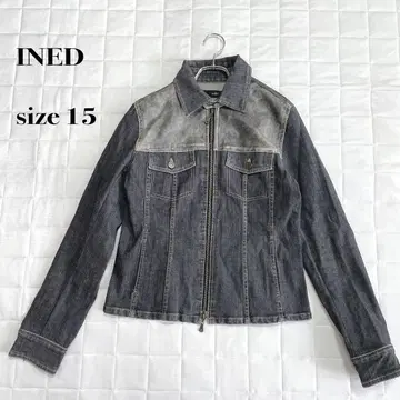 INED 집업 블랙 데님 자켓 G size 15