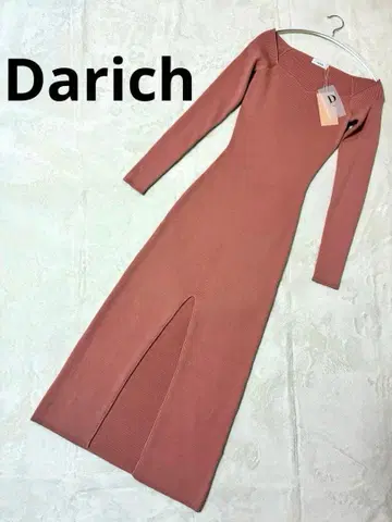 [새상품] Darich 슬릿 리브 니트 원피스